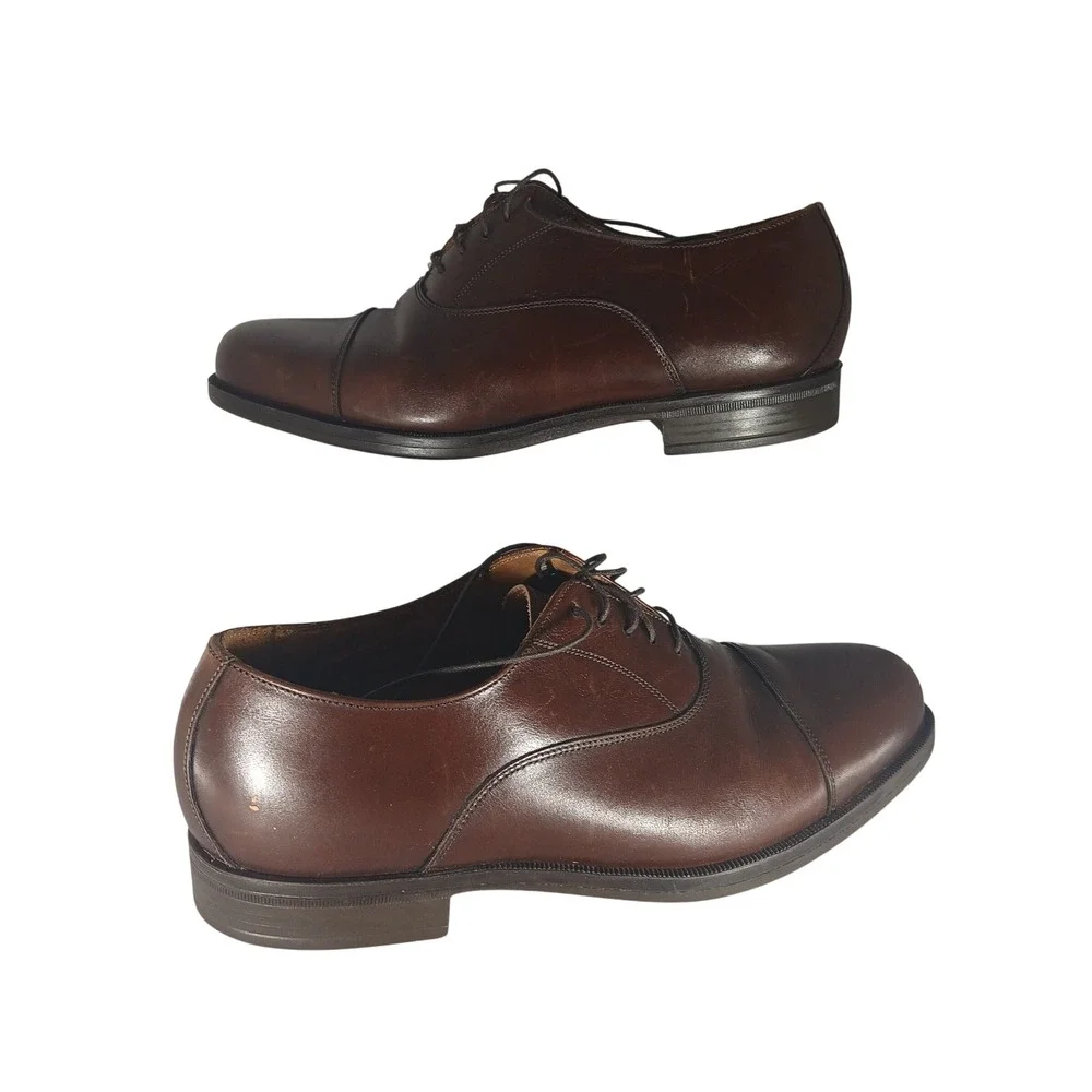 Florsheim Comfortech Oxford 9 D Brown Leather Dress Shoes Formal Business
